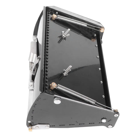 Pro Grade Drywall Flat Finishing Box For Wallboard Mud And Putty Powder 10 Inch Aluminum Scraper Tool with deep back view