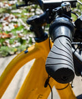 Ergonomic Shifty Grip Set For One By Front Crank With Twist Shift Or Gripshift, Left Side 132Mm Closed End Grips on yellow bike