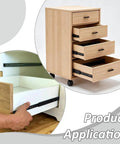 Four Piece Shop Grade Heavy Duty Steel Soft Close Drawer Slides 11 Inch Full Extension Side Mount Rails on wooden drawer unit