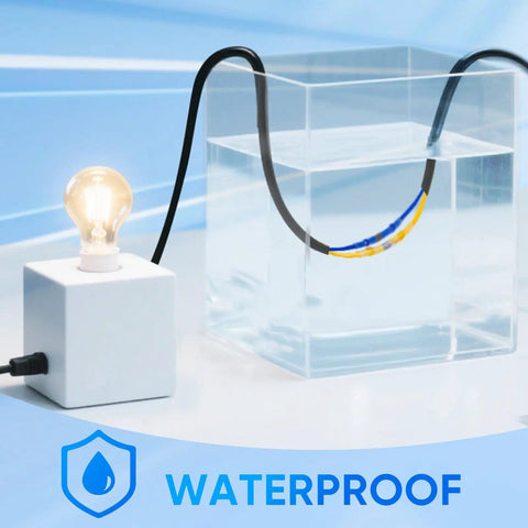 100 Pcs Solder Seal Wire Connectors Kit For Waterproof Insulated Electrical Terminals And Butt Splices in a water tank test