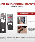 DIY Friendly Electric Water Heater Tune Up Kit With Two 4500W 240V Elements, thermostat protective cover shown