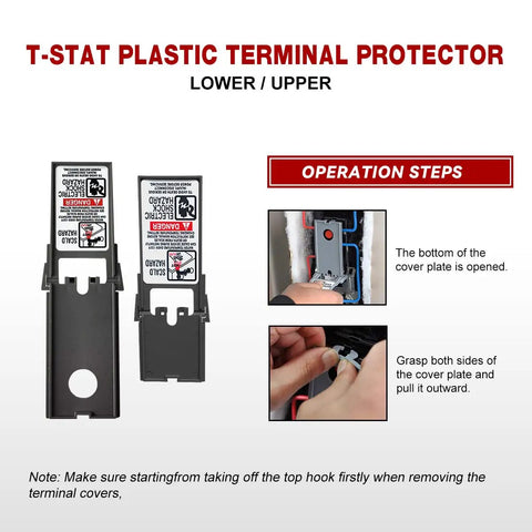 DIY Friendly Electric Water Heater Tune Up Kit With Two 4500W 240V Elements, thermostat protective cover shown