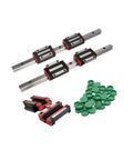 Beefed Up Linear Guide Rail Set For CNC Machines And 3D Printers With HGH15CA HGW15CA Slider Type Stainless Steel Precision Rails 200 To 1400mm Length, shown with sliders and caps