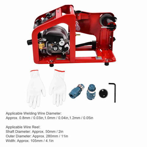 CO2 MAG Welder Wire Feeder 24V Single Drive Gas Shielded Welding Feeding Machine 350A Pro Grade Duty Cycle with accessories