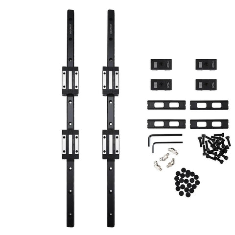Two 800mm HGR20 Linear Rails Kit With Four HGH20CA Carriage Blocks And Four End Stops For DIY CNC Routers And Molding Machines steel alloy