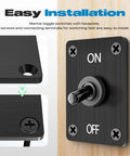 Heavy Duty 12V 30A SPST Toggle Switch Waterproof On Off 2 Pin With Panel Mount And Waterproof Cap diagram installation