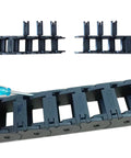 Open Type Drag Chain Cable Carrier 39.4 Inch for CNC Router Mill and 3D Printer with R28 Bend Radius Nylon PA66, screwdriver shown