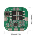 Heavy Duty 4S 20A 14.8V Lithium Ion 18650 Battery Management System Board, 35mm size, featuring robust circuit design for reliable power.