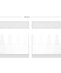 Diagram of 3/8 Inch Drive Torx Impact Bit Socket Set With Rail, 10 Piece T20 Through T60 Precise Torx Geometry, dimensions shown