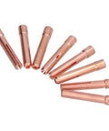 1.6mm Orifice Collet Copper Set showing multiple copper collets for QQ150 Welding Torch Accessories