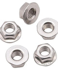 Tough As Nails 50 Pack M6 Flange Nuts With Smooth Washer Head Premium 304 Stainless Steel Flange Nuts for Heavy Duty Applications