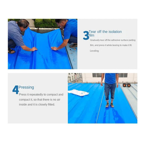 Applying Heavy Duty Self Adhesive Roofing Underlayment No Stress Peel And Stick Waterproof Membrane for flat roofs.