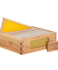 10 Frame Beehive Medium Super Box With Window For Easy Beekeeping Langstroth Style Bee Box Kit Dipped In Beeswax Unassembled