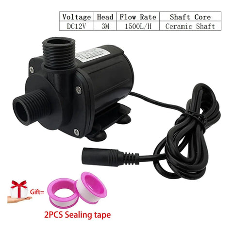Heavy Duty 3000L/h Submersible Water Pump With Automatic Control 12/24V DC High Flow Capable Of Moving Over 8M Height Smooth Quiet Operation Ideal For Industrial Use Long Lasting Build Low Noise Performance