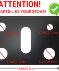 Dimension guide for Reusable Gas Range Protectors For 5 Burner Stove With Nonstick Surface Washable And Hassle Free Clean Stove Top Covers For Gas Burners Fits Samsung Range Heavy Duty Black.