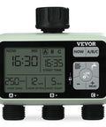 Three Zone Hose Water Timer With Independent Outlets And LCD Display Rain Delay And Manual Mode 360 Degree Brass Inlet Black Filter