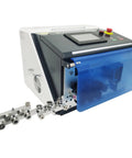 Automatic Wire Stripping And Bending Machine 110V 750W Heavy Duty Electric Crimping Tool with blue protective cover.