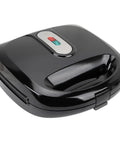 Get That Crispy Crunch Every Time With This Badass 10 Plate Electric Panini Press Sandwich Maker, compact black design.