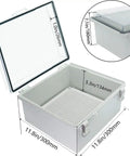 Rugged IP67 Waterproof ABS Junction Box With Hinged Clear Cover And Stainless Steel Latch, Includes 2 PG13.5 Cable Glands, Mounting Plate And Wall Bracket, 300mm square
