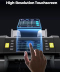 Mixed Denomination Money Counter With Counterfeit Detection And Touch Screen For Business, high-resolution display
