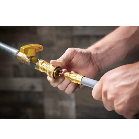 Connecting quick connect fittings for Propane To Natural Gas Conversion Kit For 28 And 36 Inch Outdoor Griddles with gas hose.