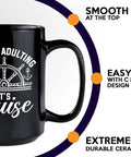 Forget Adulting Lets Cruise Coffee Mug 15Oz Black For Boat Lovers Sailors Yachting Boaters Travelers Sea Lovers Gift