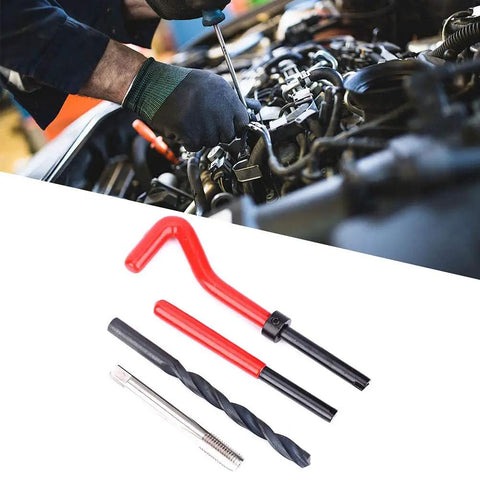 M8x1.25 Stainless Steel Thread Repair Kit For Automotive And HVAC Systems Restores Damaged Female Threads In Aluminum And Other Metals With True Precision And Built Tough Durability For Industrial Machinery High Voltage Gear And Microwave Equipment, drill and tap tools