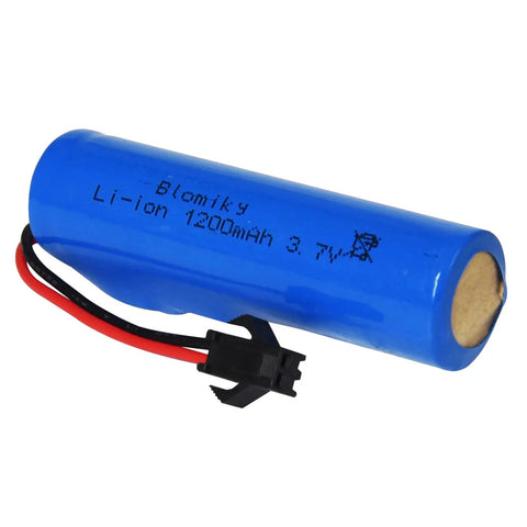 Monster Power 3.7V 1200mAh Li Ion RC Battery Pack with SM2P plug, blue cylindrical battery with connector for remote control vehicles