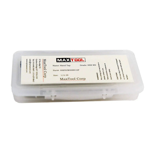 Plastic case of 4-40 Hand Thread Tap Set With Taper, Plug, And Bottom Taps, 40-TPI HSS M2, Fully Ground Right Hand