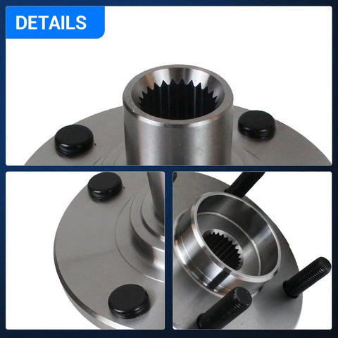 Close-up of Front Wheel Bearing And Hub Assembly Kit For Ford Focus 2000 2011 Four Lug Front Left And Right Sides