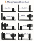 Adjustable Floor Guide For All Sliding Barn Doors With Eight Setup Options, Flush Bottom Design, Flat Stay Roller, Set Of 2