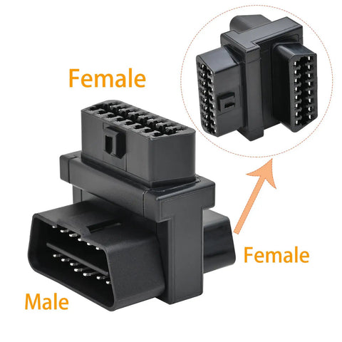Pocket OBD2 Splitter Cable With 1 Male To 2 Female 16 Pin OBD II Port Splitter For Diagnostic Extender Dual Outlet T Connector
