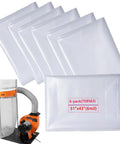 Six Pack Dust Collector Bags 20 Inch Diameter 70 Gallon 6 Mil Heavy Duty Clear Replacement For Woodworking Dust Systems