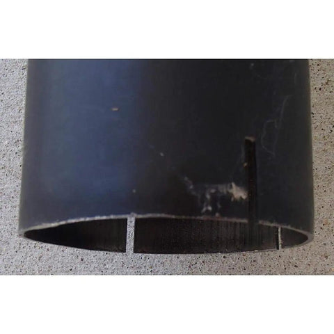 Close-up of vertical oval shell for Heavy Duty Tractor Muffler Fits IH 766 966 Hydro 100 Tractors Interchangeable With 534545R1