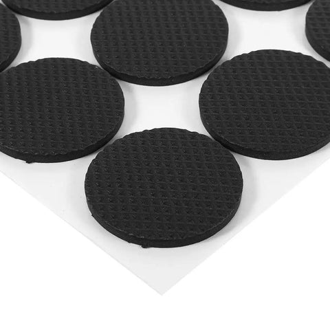 12 Pack Black Rubber Feet Pads With Strong Adhesive Self Adhesive Floor Protectors For Furniture Chairs And Tables Heavy Duty Anti Scratch Cushions