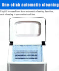 Smooth Operator Portable Countertop Ice Maker With Auto Self Cleaning And Ultra Quiet Motor, showing automatic cleaning feature.