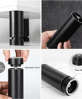 Adjustable Aluminum Furniture Legs M10 1.5mm Threaded Metal Feet showing height adjustment and anti-slip pad