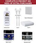 Complete 8-piece White Leather Recoloring Balm Kit For Tesla Interiors Dope 8-Piece Leather Scratch And Color Restorer