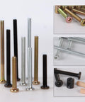 Heavy Duty Crib Hardware Screws Kit With M6 Hex Socket Head Cap Screws And Barrel Nuts, 40Pcs In 20, 40, 60 And 80mm Lengths Plus Allen Wrench