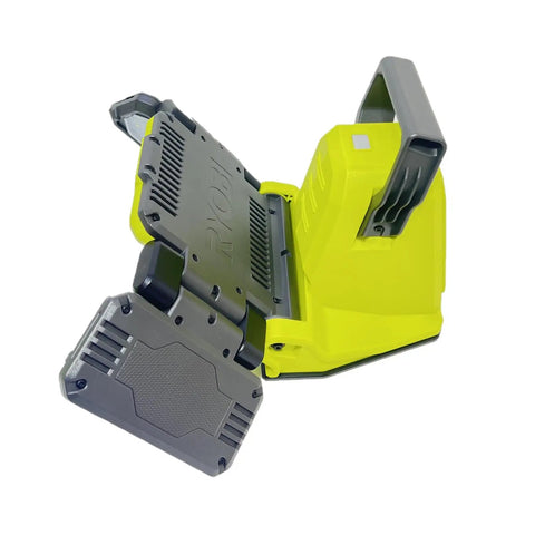 18V Cordless Hybrid 3000 Lumens LED Panel Light For The Job Site, Boss Level Brightness, Portable Panel Lamp, rear angled view