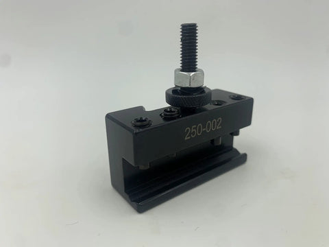 Steel holder for Wedge Type Quick Change Tool Post Set For Mini Lathe 6 to 9 Inch Swing, showing model 250-002 part number.