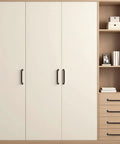 Cabinet with stainless steel handles showcasing Two Pack Center To Center 128mm Matte Nickel Brushed Finish Cabinet Pulls For Kitchen Cabinets And Dressers.