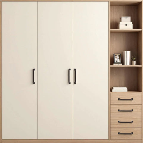 Cabinet with stainless steel handles showcasing Two Pack Center To Center 128mm Matte Nickel Brushed Finish Cabinet Pulls For Kitchen Cabinets And Dressers.