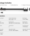 Desktop Camera Mount Stand 15 To 35 Inches, Adjustable Tabletop Light Stand With 1/4 Inch Ball Head C Clamp product specifications