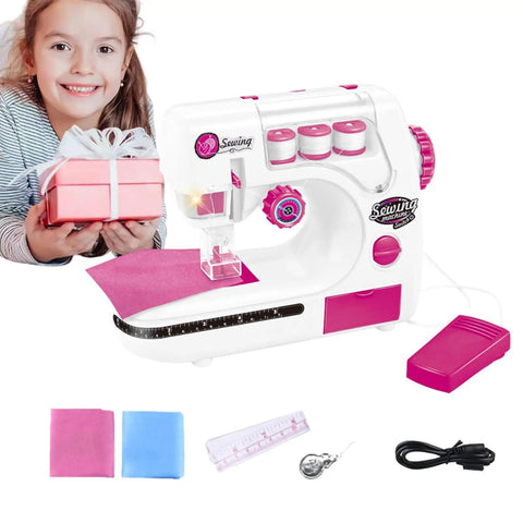 Kids Sewing Machine Toy With Realistic Pedal And Needle Threading for Needlework Practice