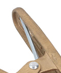 Close-up of Heavy Duty A Shape Ground Welding Earth Clamp With Superior Grip And High 800A Power Rating for MIG Arc Welding Jobs.
