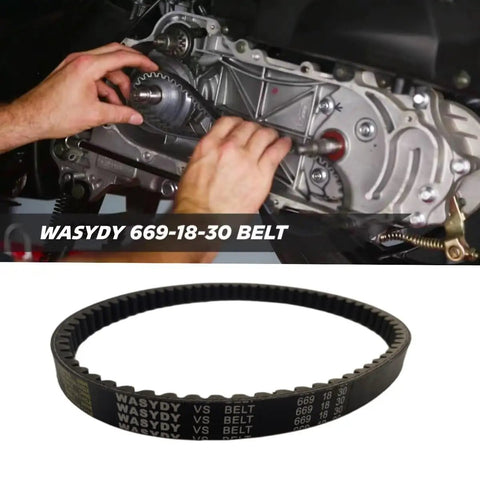 3 Pack Durable CVT Drive Belt 669 18 30 Replacement For GY6 49cc 50cc Engines installation view