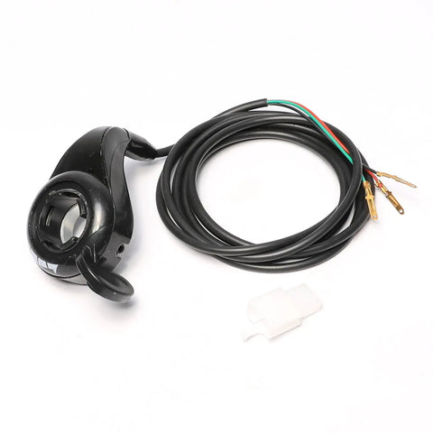 24V 350W Brushed DC Motor Speed Controller With Thumb Throttle For Scooters, E Bikes, Go Karts, ATVs, UTVs, Drifts, Golf Carts And More With Overcurrent And Short Voltage Protections, Compact 3.8x2.7x1.5 Inch Module For Plug And Play Install, black thumb throttle with cable