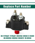 Heavy Duty Push Button Circuit Breaker Replacement Compatible With Mercury Mercruiser Volvo Penta Quicksilver Sierra Marine Applications Straight Fix Works Like A Champ 88-11178A01 showing two terminals and a red reset button.