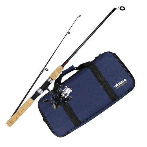 Voyager Spinning Freshwater Travel Kit With Six Foot Graphite Rod, Compact Nylon Carry Bag, Shock Resistant Foam Insert
